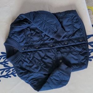 Navy Blue Quilted Barn Jacket
